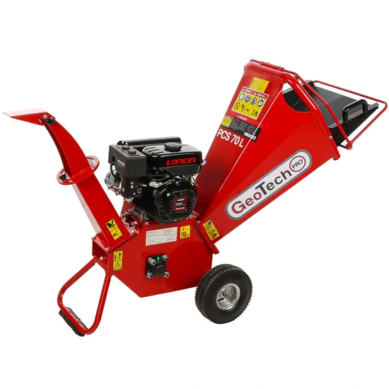 GeoTech Pro Biotrituratore Termico PCS 70 L con Motore Loncin 7 CV – Taglio 65 mm