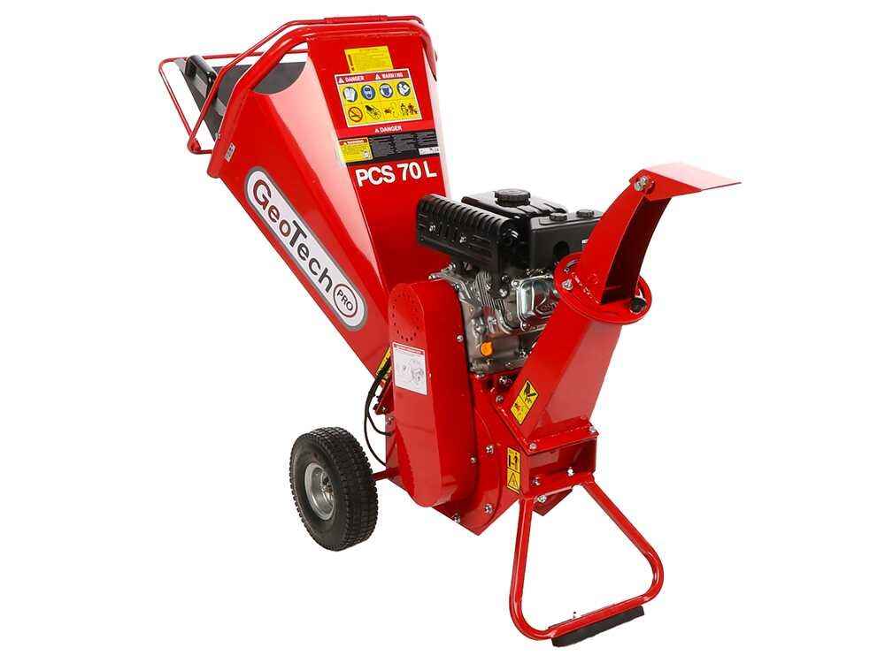 GeoTech Pro Biotrituratore Termico PCS 70 L con Motore Loncin 7 CV – Taglio 65 mm