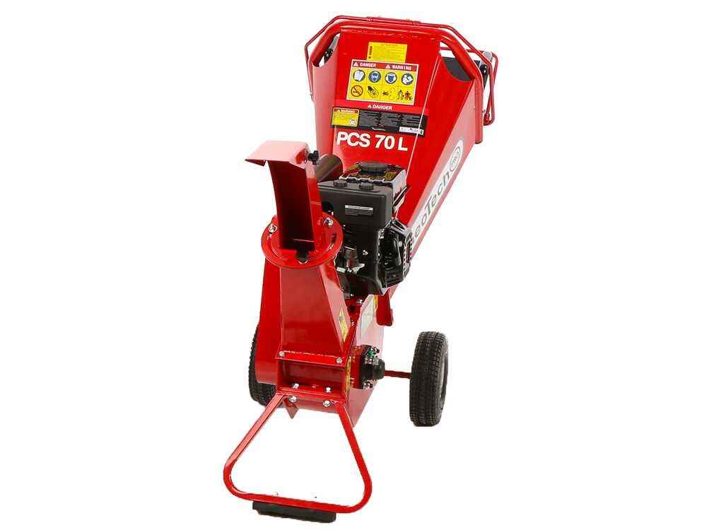 GeoTech Pro Biotrituratore Termico PCS 70 L con Motore Loncin 7 CV – Taglio 65 mm