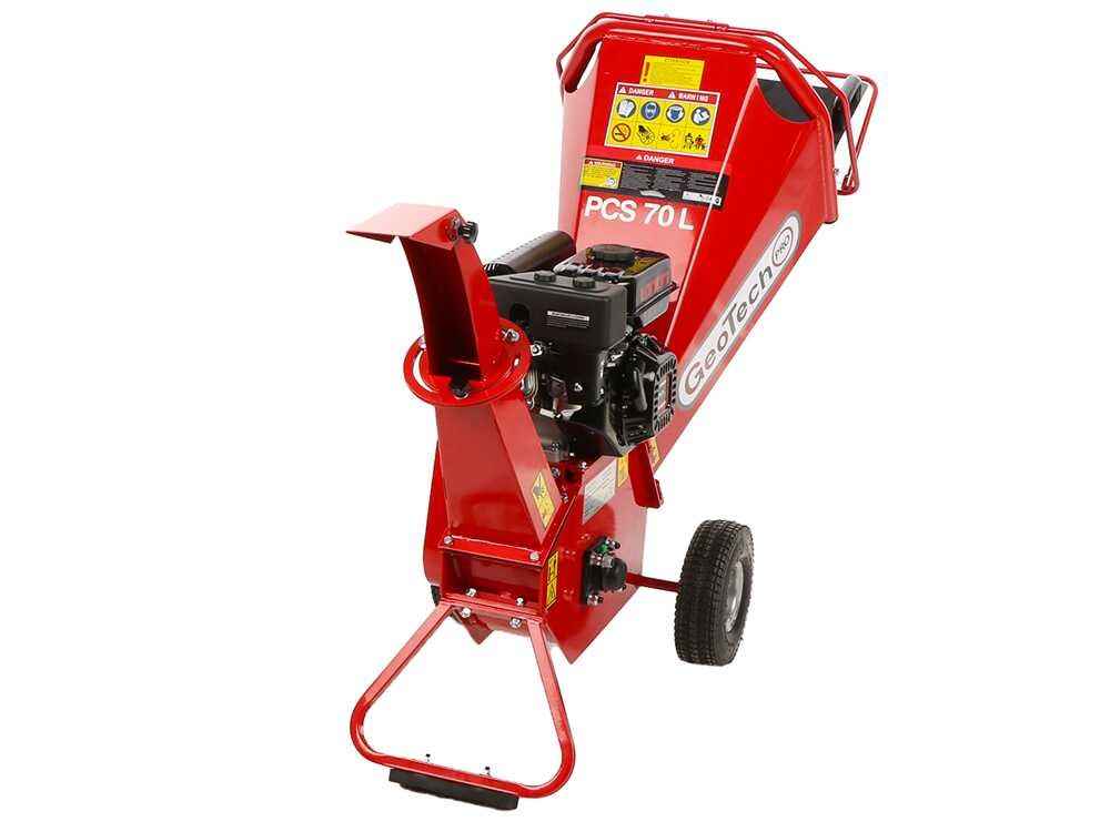 GeoTech Pro Biotrituratore Termico PCS 70 L con Motore Loncin 7 CV – Taglio 65 mm