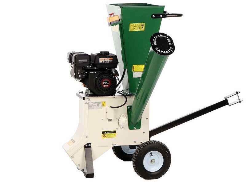 GreenBay Biotrituratore Termico GB-WDC 75 L Motore Loncin 7 CV – Taglio 76 mm